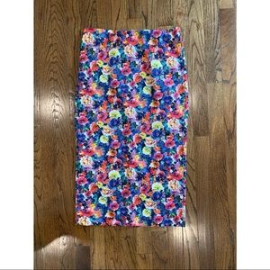Floral pencil skirt-Zara